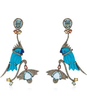 Amrapali 14K Multi-Stone Earrings - Blue