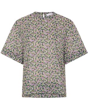Rabanne Cotton Short-Sleeve Top - Grey