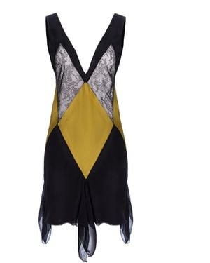 Aureliana Alexia Silk Satin Mini Dress - Black