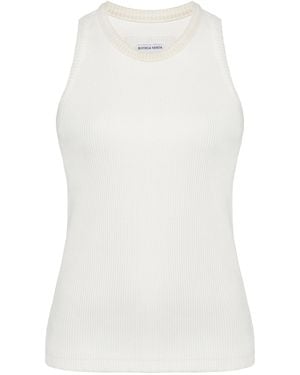 Bottega Veneta Compact Stretch-Cotton Jersey Tank Top - White