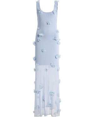 Jonathan Simkhai Ivi Floral Applique Midi Dress - Blue