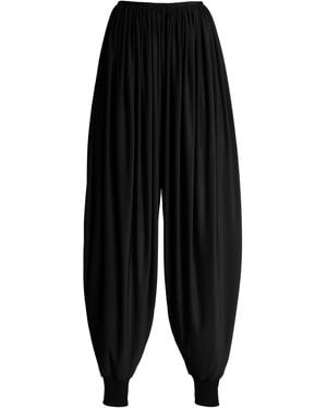 Ashlyn Grayson Gathered Jersey Pants - Black