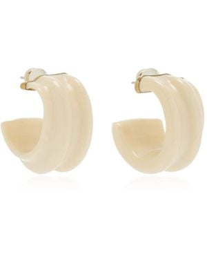 Lizzie Fortunato Sculpted Resin Hoop Earrings - White