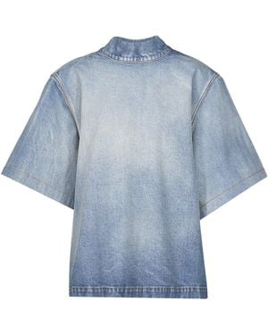 Alaïa Reversed Denim Jacket - Blue
