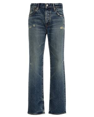 Moussy Bartow Mid-Rise Straight-Leg Jeans - Blue