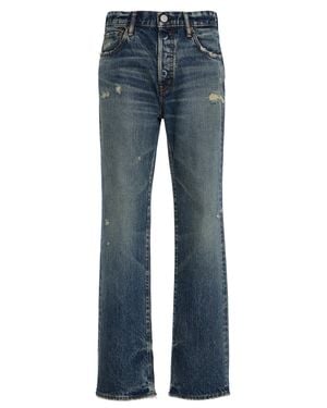 Moussy Bartow Mid-Rise Straight-Leg Jeans - Blue