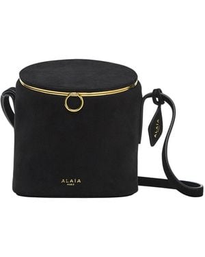 Alaïa Suede Bucket Bag - Black