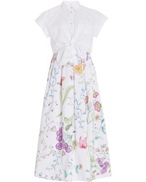 Rosie Assoulin This Way That Way Cotton Midi Shirt Dress - White