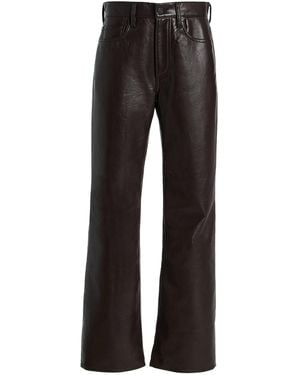 Citizens of Humanity Genova Low-Rise Bootcut Leather Trousers - Black