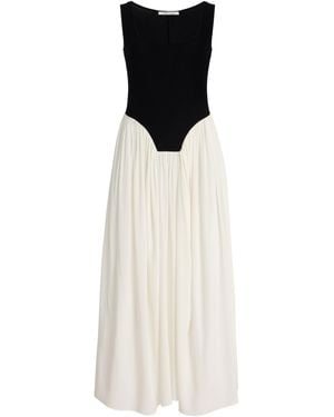 Bevza Exclusive Anna Bamboo-Silk Maxi Dress - White