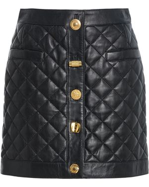 Franchise Gracie Leather Mini Skirt - Black