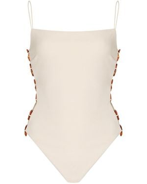Ziah Bravo O-ring One Piece Swimsuit - Natural