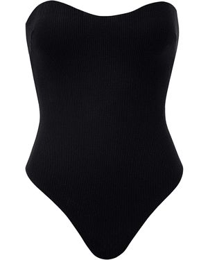 SARA CRISTINA Heart One-Piece Swimsuit - Black