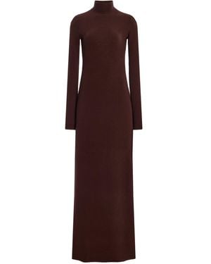 Colleen Allen Exclusive Keyhole Knit Turtleneck Maxi Dress - Purple