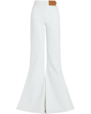 A.W.A.K.E. MODE Cotton Flared Mirror Jeans - White