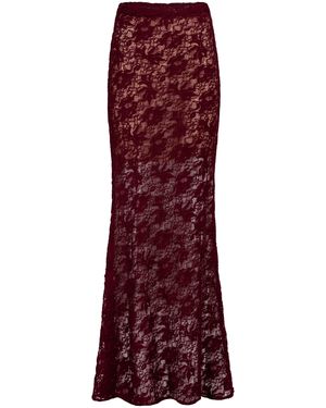Silvia Tcherassi Malek Cotton Maxi Skirt - Red