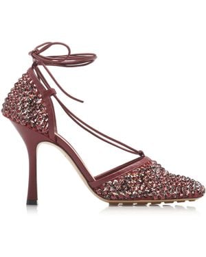Bottega Veneta Sparkle Stretch Sandals - Pink