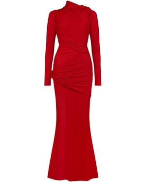 Paris Georgia Basics Claw Aria Draped Maxi Dress - Red