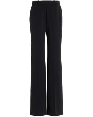 Del Core Slim Wool-blend Straight-leg Cigarette Trousers - Black