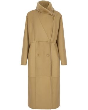 Zeynep Arcay Vintage Shearling Coat - Natural