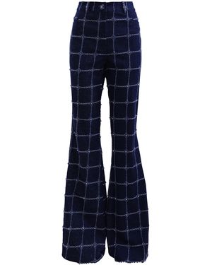 Francesca Miranda Eclipse Cotton-Blend Trousers - Blue