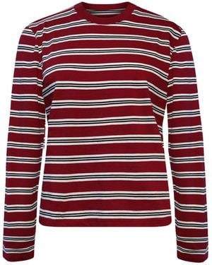 Kallmeyer Wynn Striped Cotton T-Shirt - Red