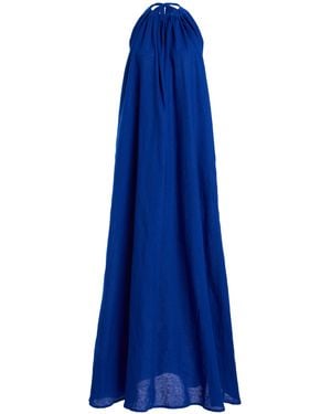 House of Aama Cotton Maxi Dress - Blue