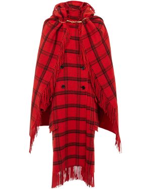 Chloé Checkered Alpaca Wool Coat