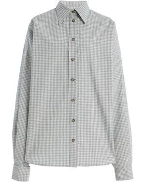 Brandon Maxwell The Harvey Cotton Boyfriend Shirt - Grey