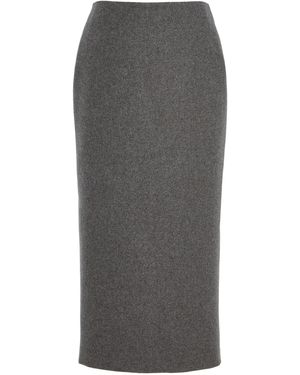 Sloan Wool Ankle Skirt - Grey