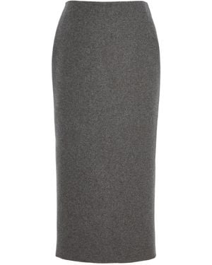 Sloan Wool Ankle Skirt - Gray