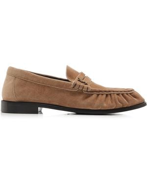 Saint Laurent Velvet Le Loafer - Natural