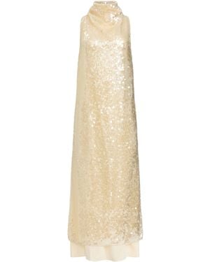 Altuzarra Noor Sequined Midi Dress - Natural