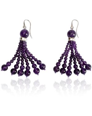 Le Sundial Venice Opera Amethyst Earrings - Blue