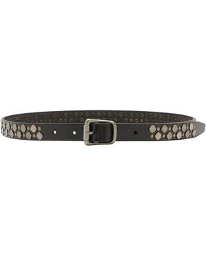 Lemaire Rio Studded Leather Belt - Black