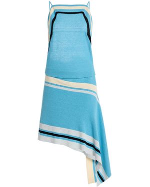 Christopher Esber Straccio Knitted Extension Drape Mini Dress - Blue