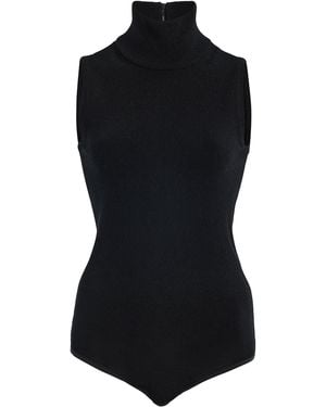 Michael Kors Turtleneck Cashmere-blend Bodysuit - Black