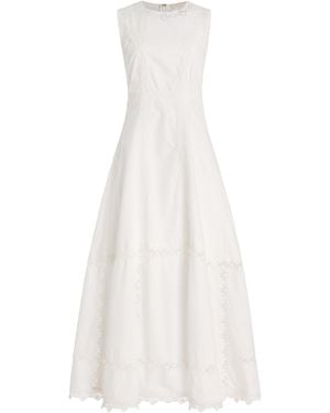 Ulla Johnson Anela Embroidered Cotton Midi Dress - White