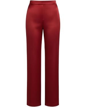 Dima Ayad Mid-Rise Wide-Leg Pants - Red