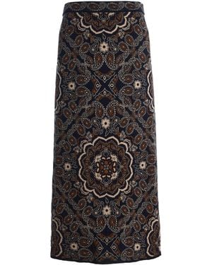 Cara Cara Clara Wool-Cotton Maxi Skirt - Black