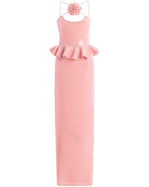 Rodarte Sequined Peplum Gown - Pink