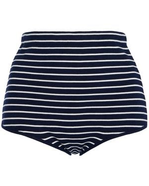 Frankie Shop Exclusive Riviera Alissa Striped Knit Briefs - Blue