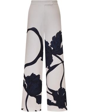 ANDRES OTALORA Adira Scuba Wide-Leg Trousers - White