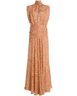 Johanna Ortiz Saffron Breeze Silk Maxi Dress - Brown