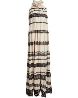 Lanvin Pleated Sleeveless Gown - White