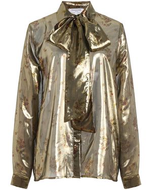 Franchise Nokia Silk-Lurex Shirt - Metallic