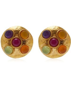 Sylvia Toledano Theodora-Plated-Stone Earrings - Multicolor