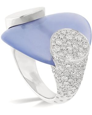 Tabayer 18K Signet Stone Ring - Blue