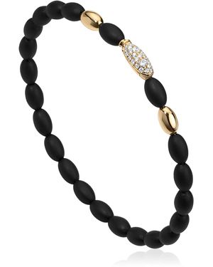 Eden Presley Steel Glitter Flex Bangle - Black