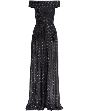 Elie Saab Printed Chiffon Jumpsuit - Black